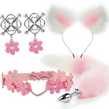 House Of Dasein Cute Fox Tail Anal Plug Cat Ears Headbands Set Adult Toys For Women Butt Plug Tails