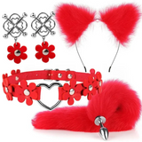 House Of Dasein Cute Fox Tail Anal Plug Cat Ears Headbands Set Adult Toys For Women Butt Plug Tails