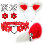 House Of Dasein Cute Fox Tail Anal Plug Cat Ears Headbands Set Adult Toys For Women Butt Plug Tails