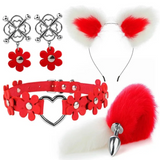 House Of Dasein Cute Fox Tail Anal Plug Cat Ears Headbands Set Adult Toys For Women Butt Plug Tails