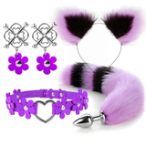 House Of Dasein Cute Fox Tail Anal Plug Cat Ears Headbands Set Adult Toys For Women Butt Plug Tails