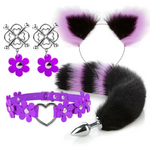 House Of Dasein Cute Fox Tail Anal Plug Cat Ears Headbands Set Adult Toys For Women Butt Plug Tails