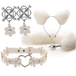 House Of Dasein Cute Fox Tail Anal Plug Cat Ears Headbands Set Adult Toys For Women Butt Plug Tails