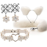 House Of Dasein Cute Fox Tail Anal Plug Cat Ears Headbands Set Adult Toys For Women Butt Plug Tails