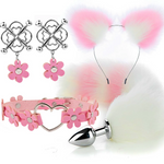 House Of Dasein Cute Fox Tail Anal Plug Cat Ears Headbands Set Adult Toys For Women Butt Plug Tails