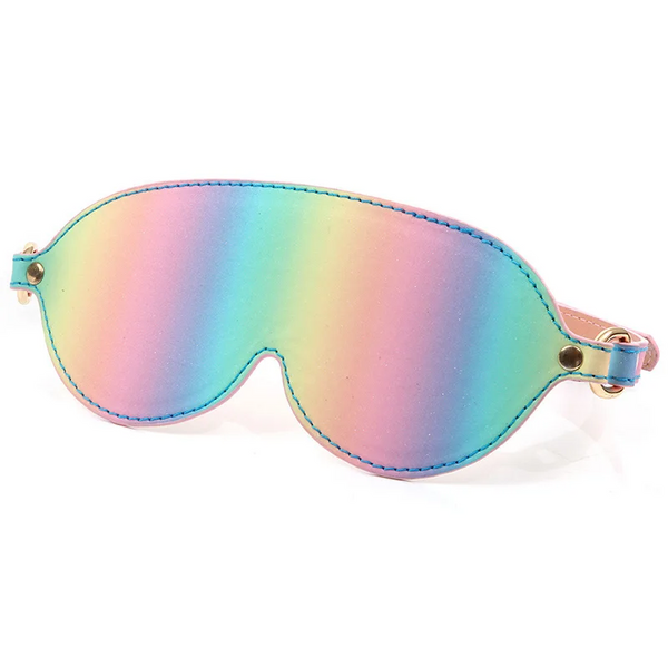 Rainbow Eye Mask Sex  Adult Game Couples Leather Harness Cosplay  Fetish Masks