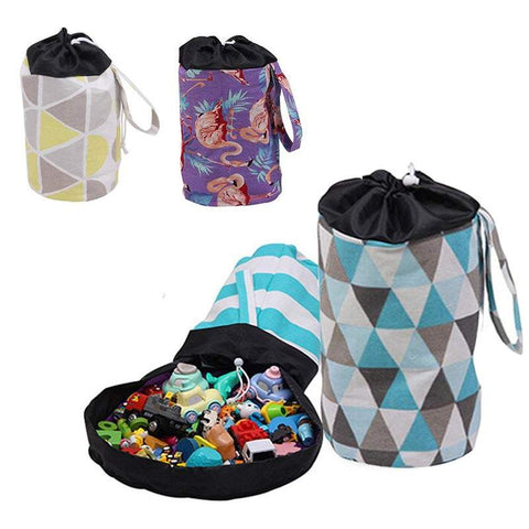 Toy Storage Basket And Play Mat Kids Bag Organiser
