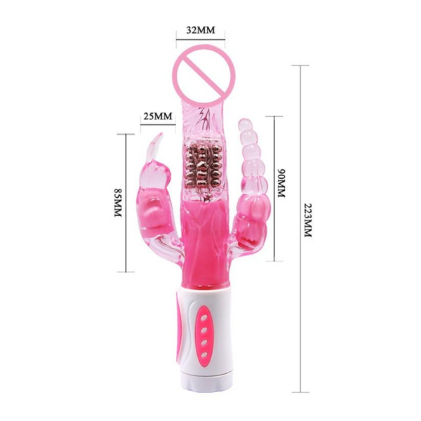 Triple Pleasure Rabbit   Spot Clitoris Stimulator Anal Plug Rabbit s