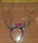 Gothic Deer Antlers Flower Hair Band Christmas Cosplay
