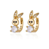 Earrings Veile Studios Stainless Steel Rabbit Heart Star Butterfly Women Gold Colour Hoop
