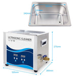 Cleaners & Polish Veile Studios 10L Digital Ultrasonic Cleaner Jewelry Sonic Bath Degas Parts Cleaning