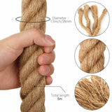 Veile Studios 5M Sisal 40Mm Rope Natural Twine Cord Thick Jute Hemp Manila Crafting Home Decor Jewellery Cord & Wire