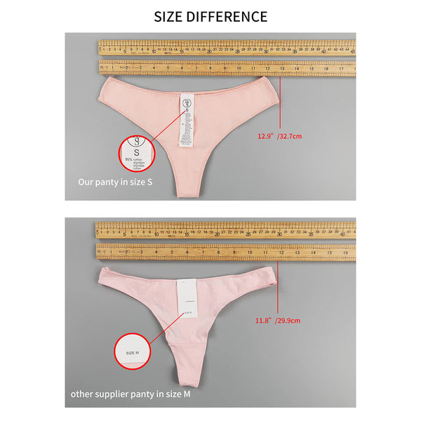 Elosung 3 Pcs Blue Aster High Waisted Solid Color Cotton Comfort Plus Size Tummy Control Thong Panties For Women Erotic Panties