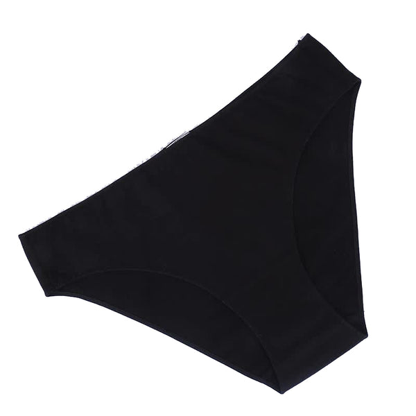 Elosung 4 Pcs Black High Waisted Cotton Bikini Briefs Women Slim Fit Underwear Erotic Panties