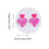 Veile Studios Valentines Day Rose Red Love Heart For Women Earrings