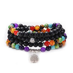 Veile Studios Volcanic Stone Chakra Bead Bracelet Necklace Necklaces & Pendants