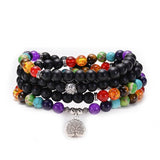 Veile Studios Volcanic Stone Chakra Bead Bracelet Necklace Necklaces & Pendants
