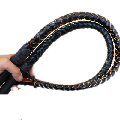 Handmade Braided Leather Whip Spanking Impact Play   Floggers