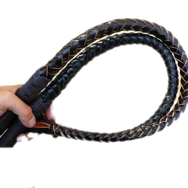 Handmade Braided Leather Whip Spanking Impact Play   Floggers