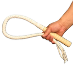 White 3 Size Leather Whip Bdsm Spanking Impact Play Toy