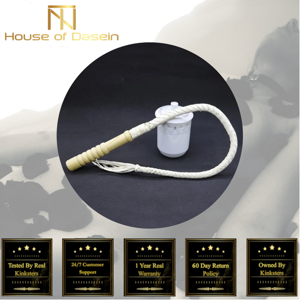 White 3 Size Leather Whip  Spanking Impact Play Toy Whips