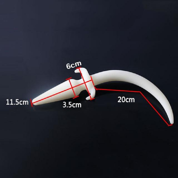 White Silicone Puppy Luminous Anal Dog Tail Butt Plug Butt Plug Tails