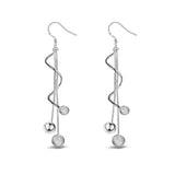 Veile Studios Women Pendant Beans Tassel Long Drop Elegant Dangle Earrings
