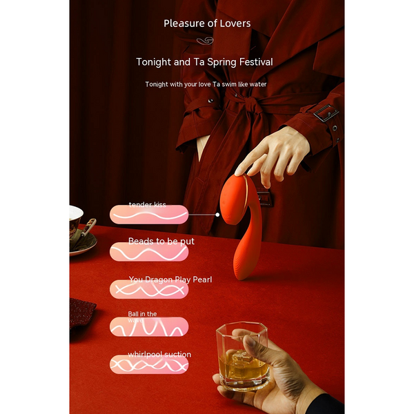 Women's Automatic Heating Sucking Clitoral Multifrequency  Silicon Red Suction s