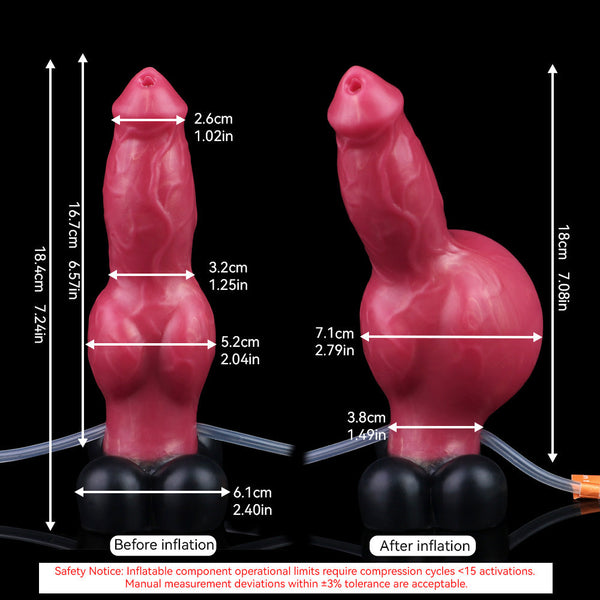 German Shepherd Inflatable Squirting Dildo Realistic Dildos