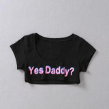 Yes Daddy Micro Crop Kawaii Ddlg Clothing