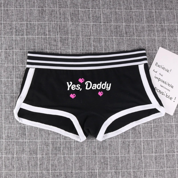 Yes Daddy Cotton Underwear Boyshorts For Women Comfortable Shorts Erotic Panties