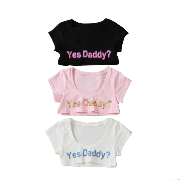 Yes Daddy Micro Crop Top Ddlg Clothing Other Erotic Clothing