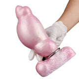 Inflatable Shiba Pink Silicone Dildo Anal Toys