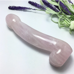 Natural Rose Quartz Yoni Wand Dildo Women Masturbation Massager