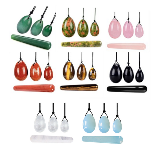 Yoni Egg Rose Quartz Jade Women Kegel Ben Wa Balls Crystal  Kink  Kegel Exercisers