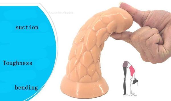 Silicone Butt Plug Anal Dildo 19.4Cm 6.4Cm Thick Black Realistic Dildos