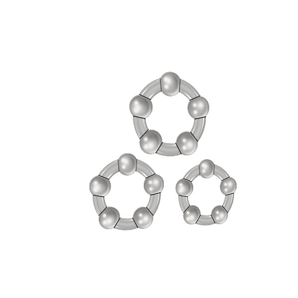 Zero Tolerance Three Amigos Clear Set Of 3  Rings