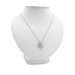 Veile Studios Zircon Blue White Christmas Snowflake Pendant Long Chain Necklace Necklaces & Pendants